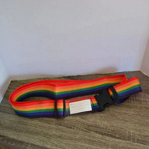 Vtg  Rainbow Luggage Strap